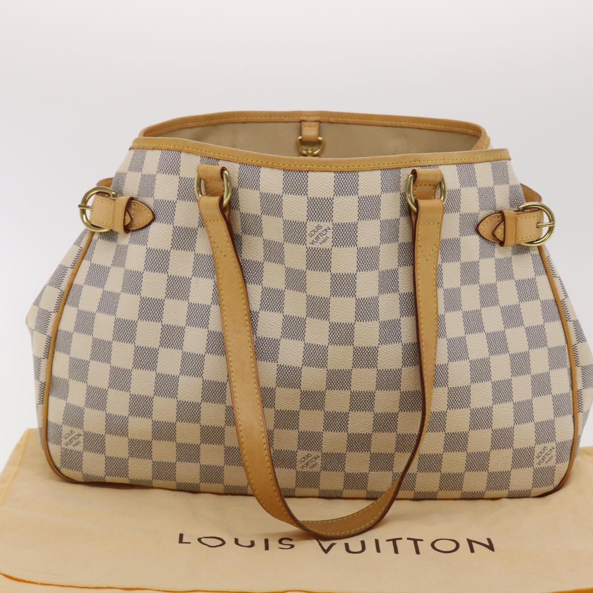 LOUIS VUITTON Damier Azur Batignolles Horizontal Tote Bag N48172 LV Auth 40025