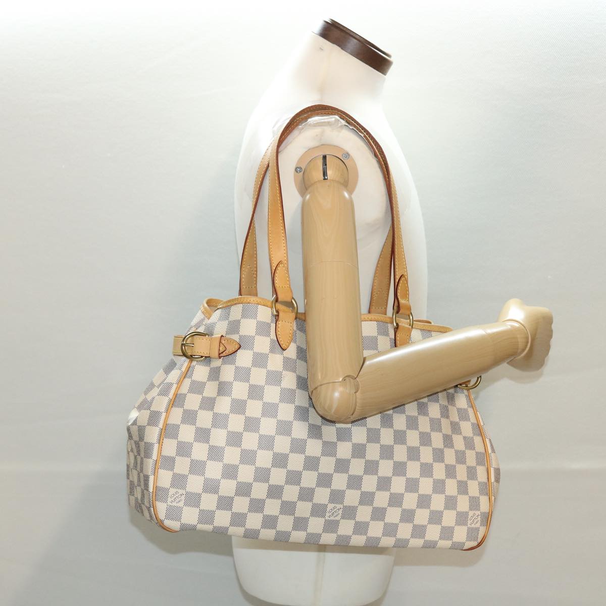 LOUIS VUITTON Damier Azur Batignolles Horizontal Tote Bag N48172 LV Auth 40025