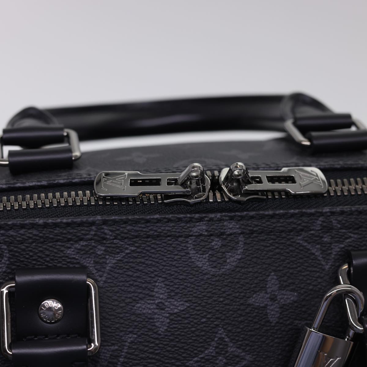 LOUIS VUITTON Eclipse Keepall Bandouliere 45 Boston Bag M43278 LV Auth 40033A