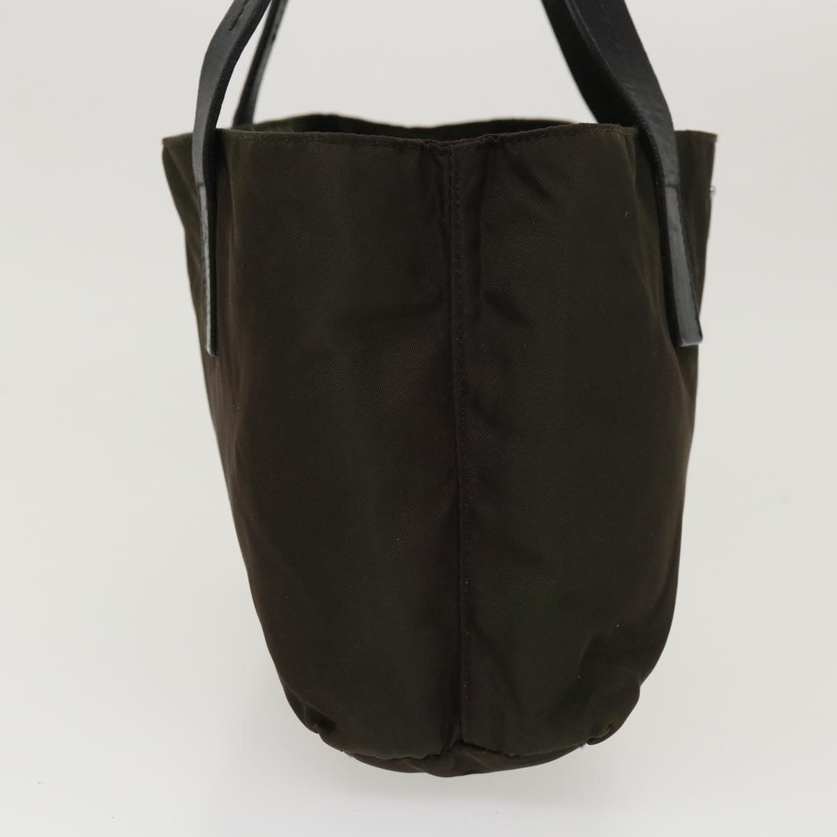 PRADA Hand Bag Nylon Khaki Auth 40039
