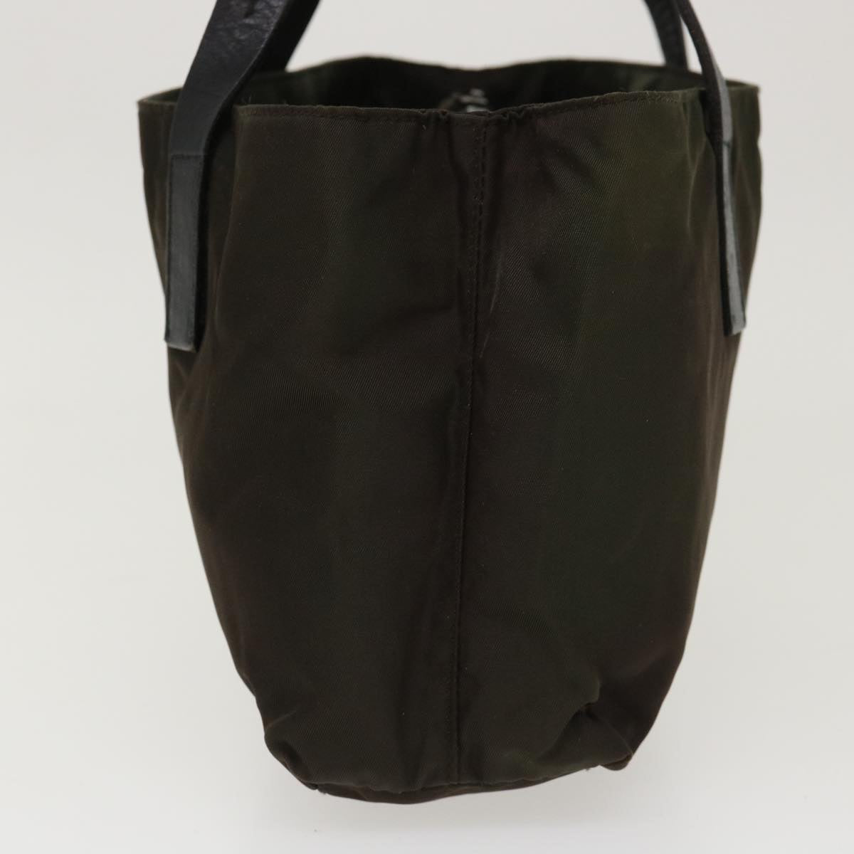 PRADA Hand Bag Nylon Khaki Auth 40039