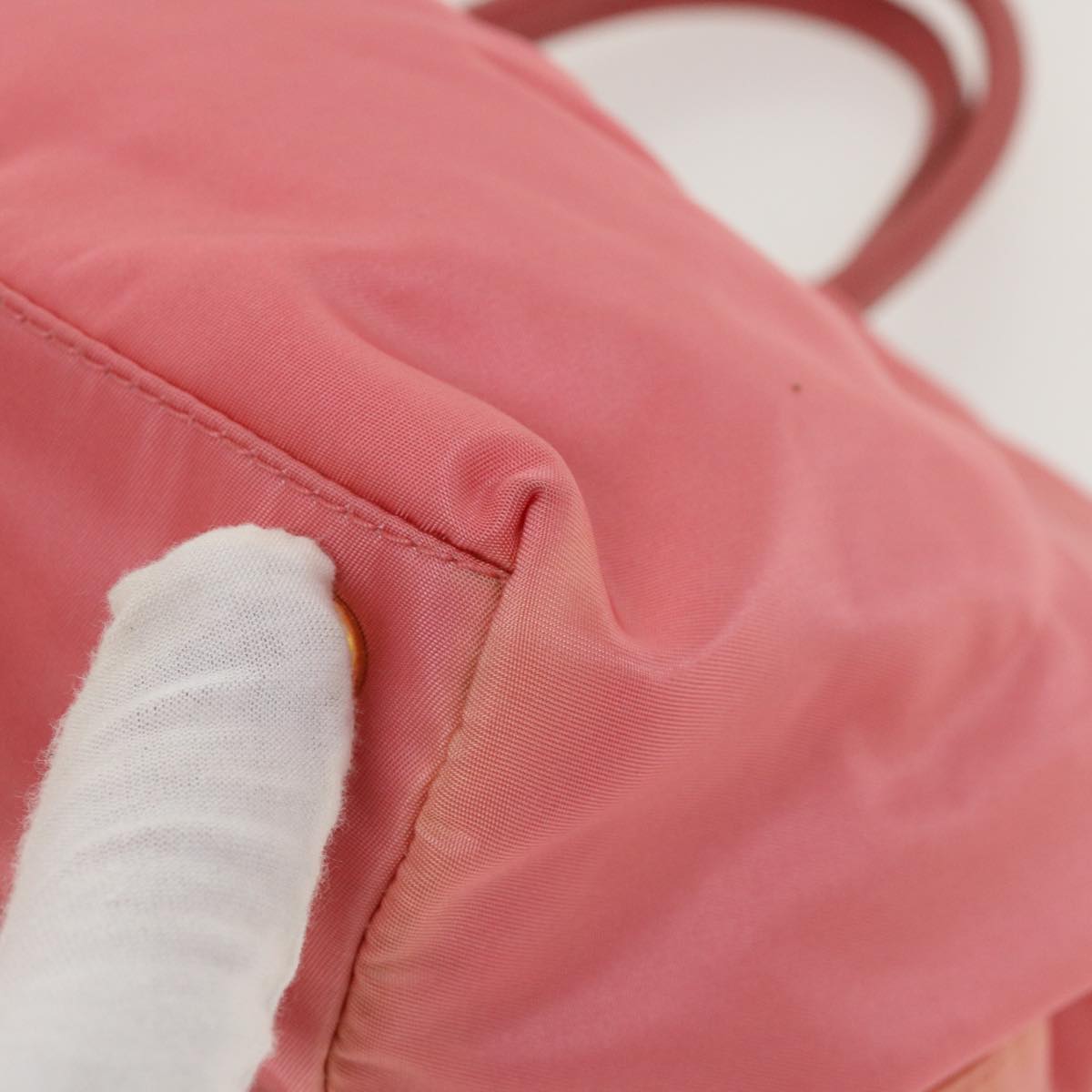 PRADA Hand Bag Nylon Pink Auth 40050