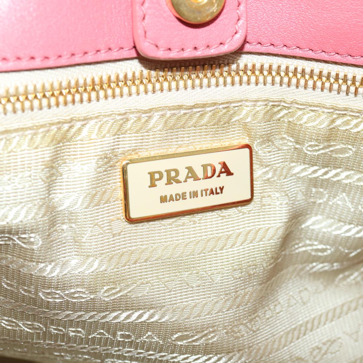 PRADA Hand Bag Nylon Pink Auth 40050