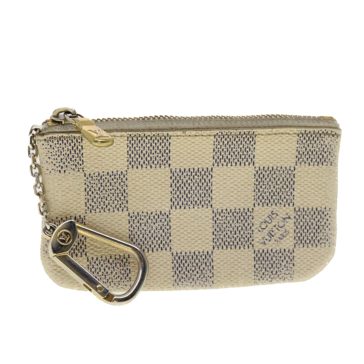 LOUIS VUITTON Damier Azur Pochette Cles Coin Purse N62659 LV Auth 40068