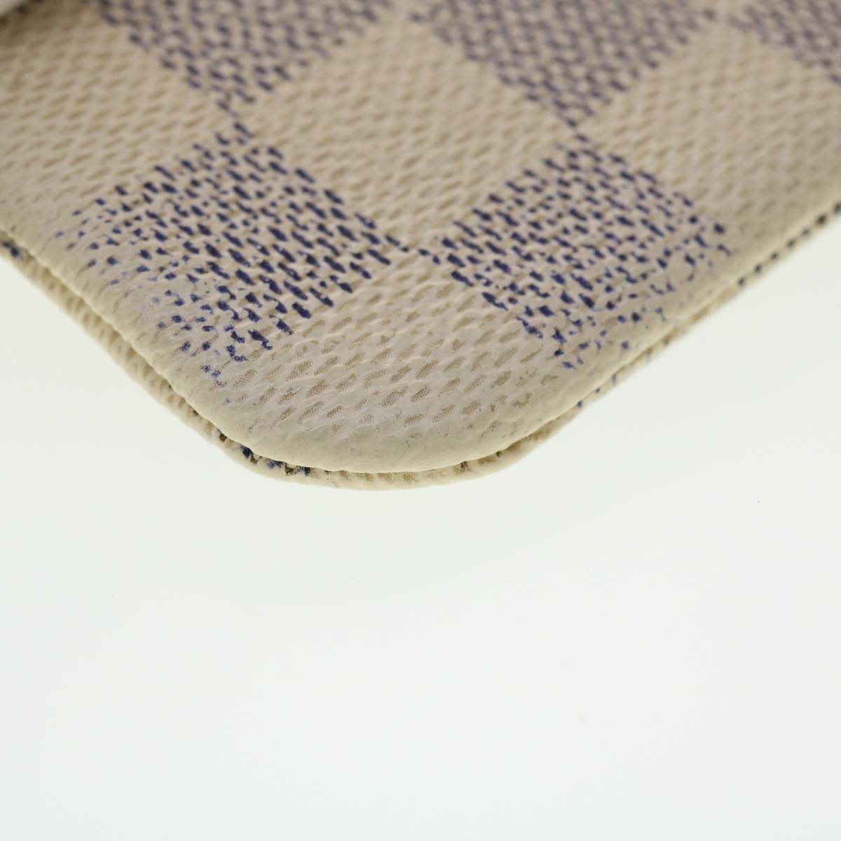 LOUIS VUITTON Damier Azur Pochette Cles Coin Purse N62659 LV Auth 40068