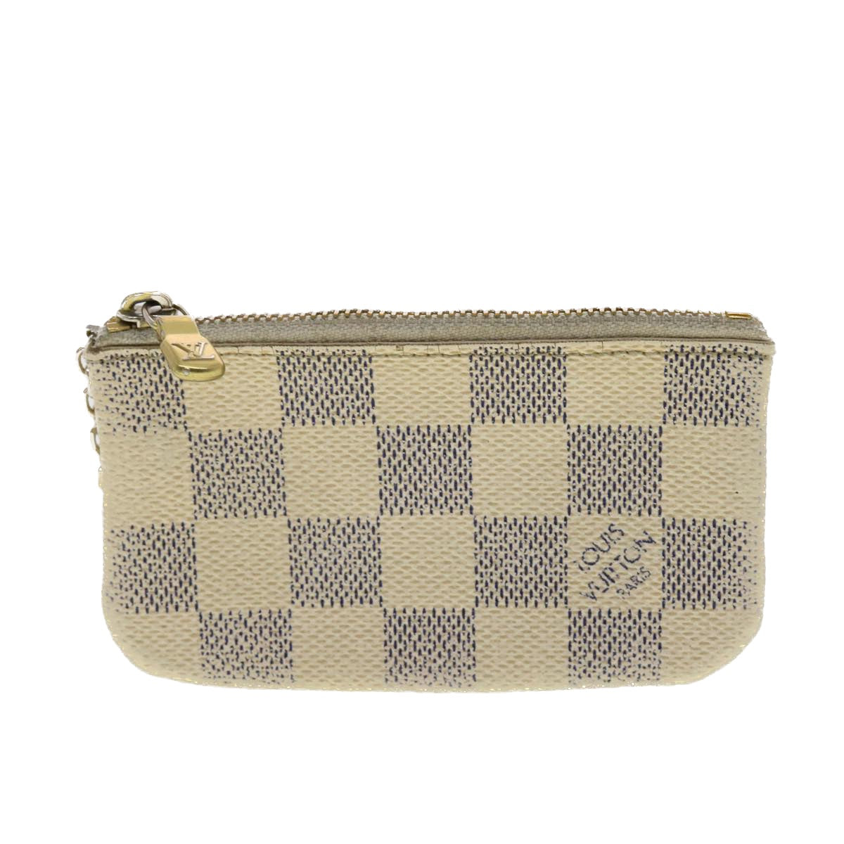 LOUIS VUITTON Damier Azur Pochette Cles Coin Purse N62659 LV Auth 40068