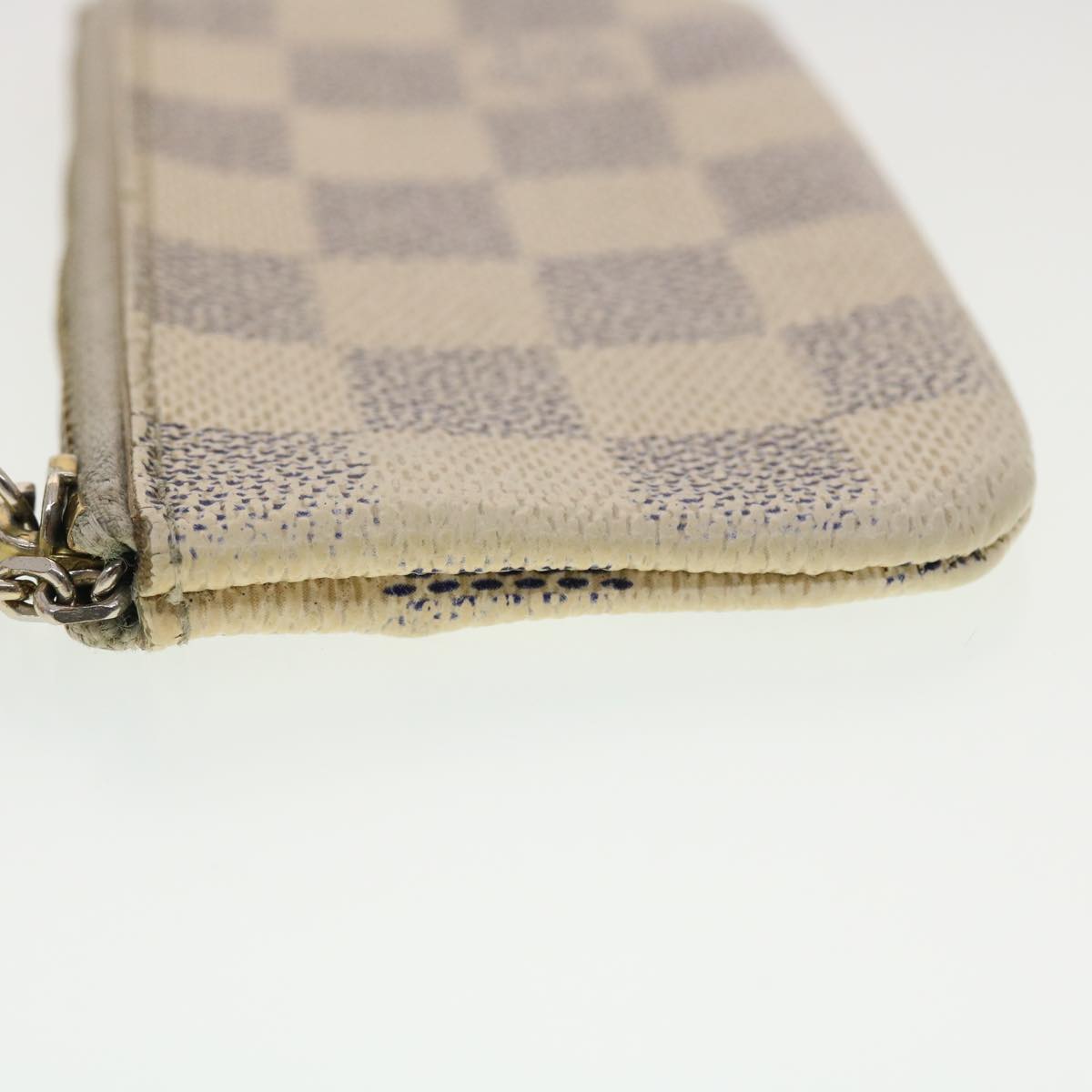 LOUIS VUITTON Damier Azur Pochette Cles Coin Purse N62659 LV Auth 40068