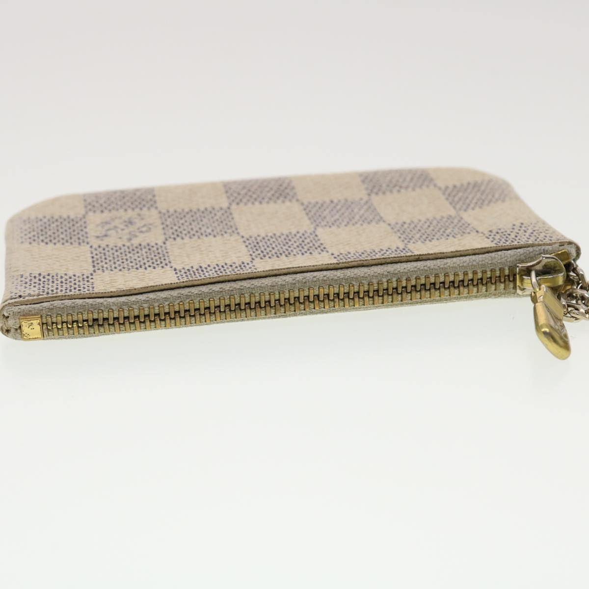 LOUIS VUITTON Damier Azur Pochette Cles Coin Purse N62659 LV Auth 40068