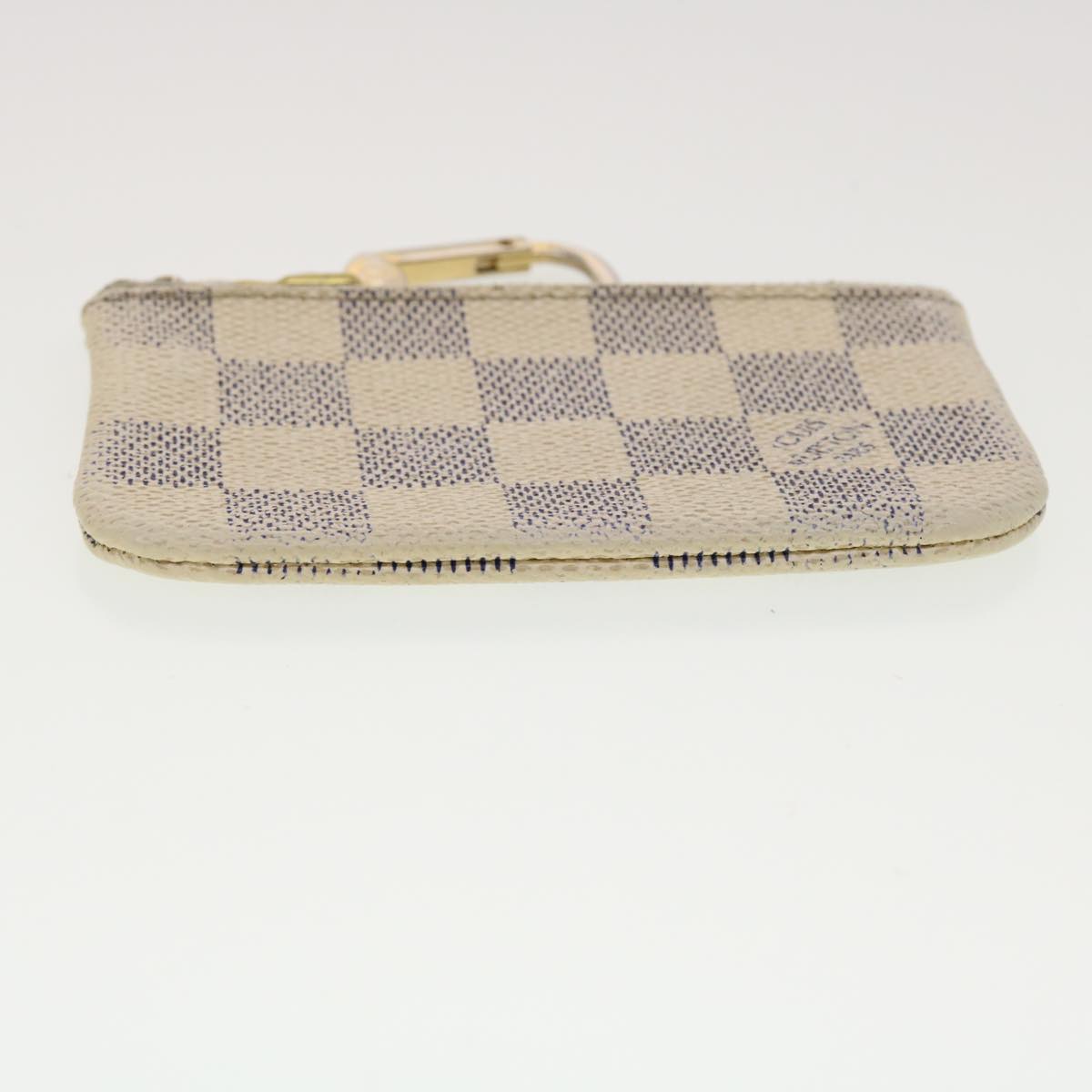 LOUIS VUITTON Damier Azur Pochette Cles Coin Purse N62659 LV Auth 40068