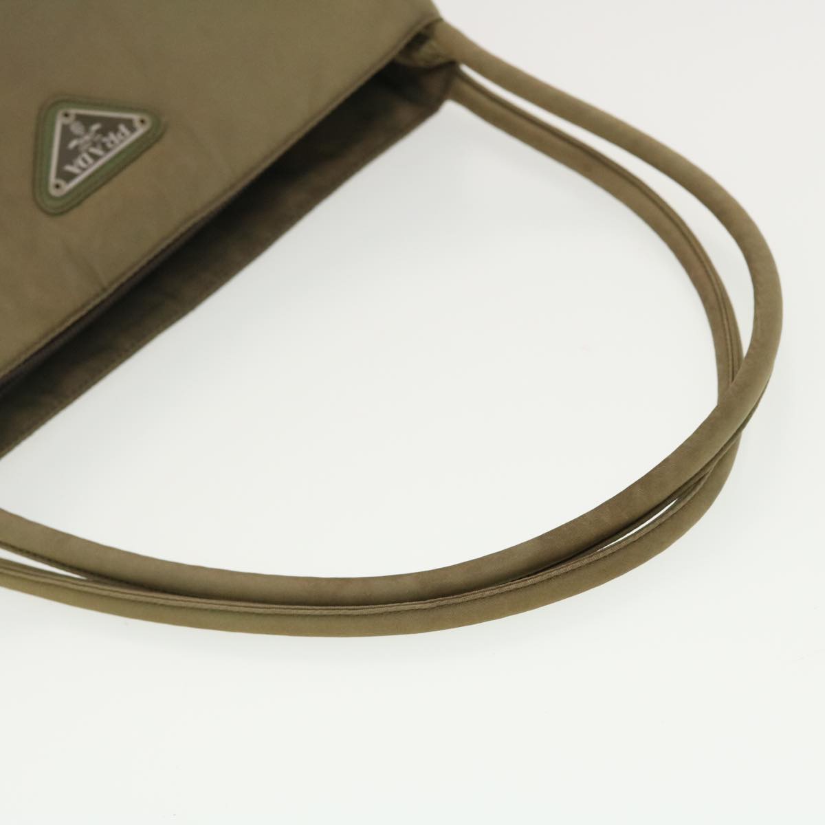 PRADA Hand Bag Nylon Khaki Auth 40088