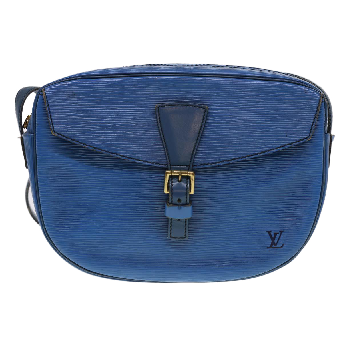 LOUIS VUITTON Epi June Feuille Shoulder Bag Blue M52155 LV Auth 40091