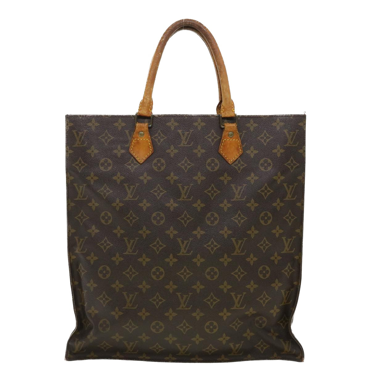 LOUIS VUITTON Monogram Sac Plat Hand Bag M51140 LV Auth 40104 - 0