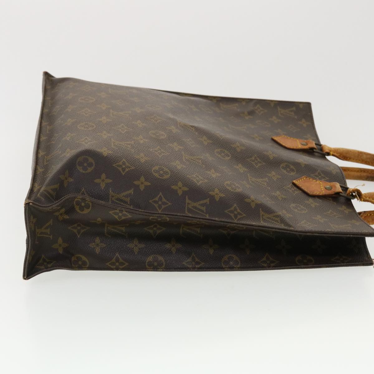 LOUIS VUITTON Monogram Sac Plat Hand Bag M51140 LV Auth 40104