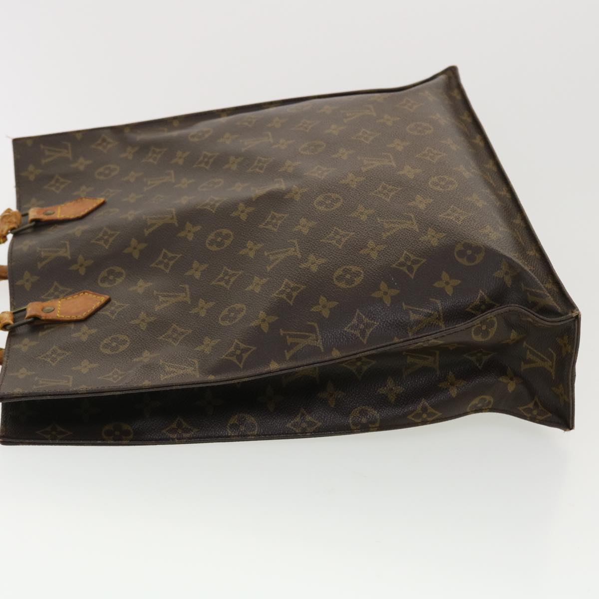 LOUIS VUITTON Monogram Sac Plat Hand Bag M51140 LV Auth 40104