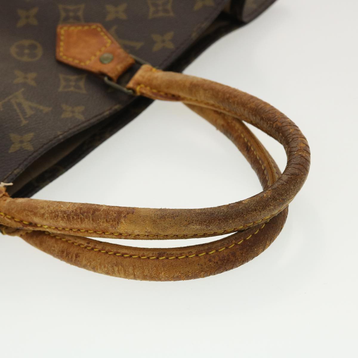 LOUIS VUITTON Monogram Sac Plat Hand Bag M51140 LV Auth 40104