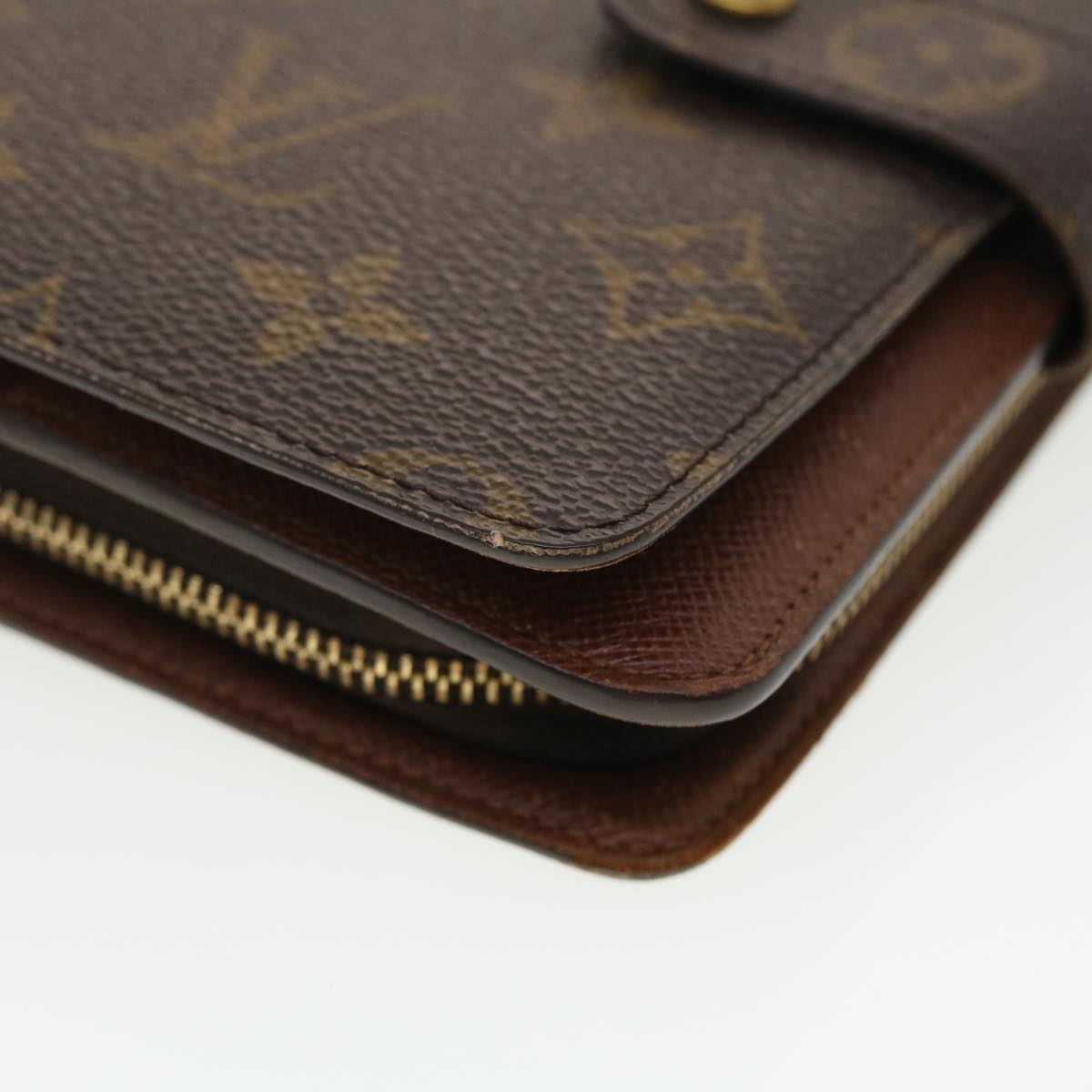 LOUIS VUITTON Monogram Porte Tresol Etui Papier Wallet M61202 LV Auth 40120