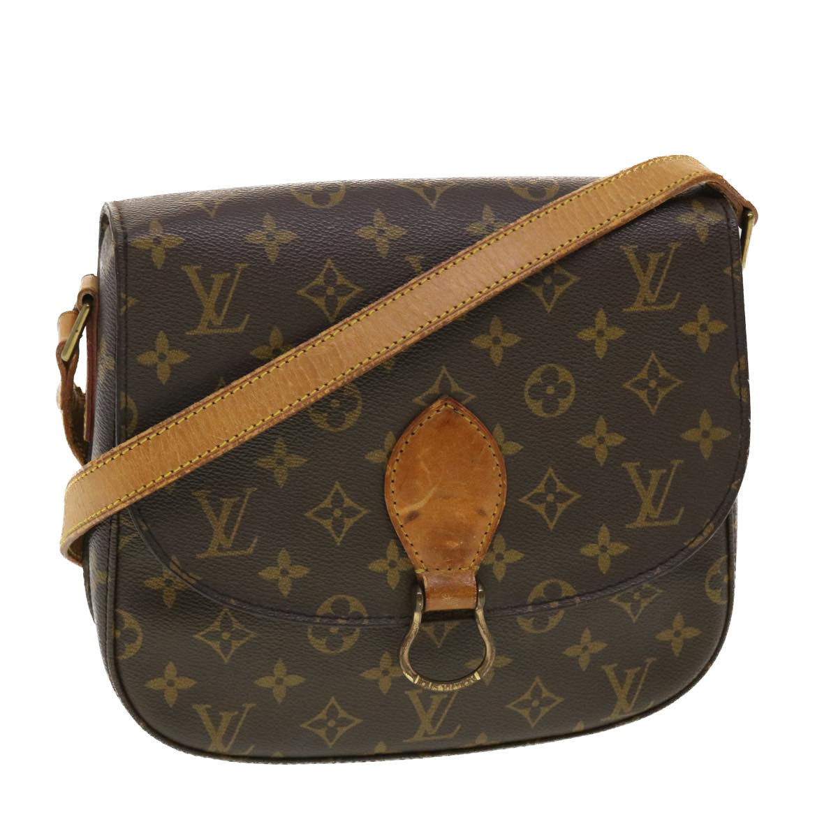 LOUIS VUITTON Monogram Saint Cloud GM Shoulder Bag M51242 LV Auth 40141