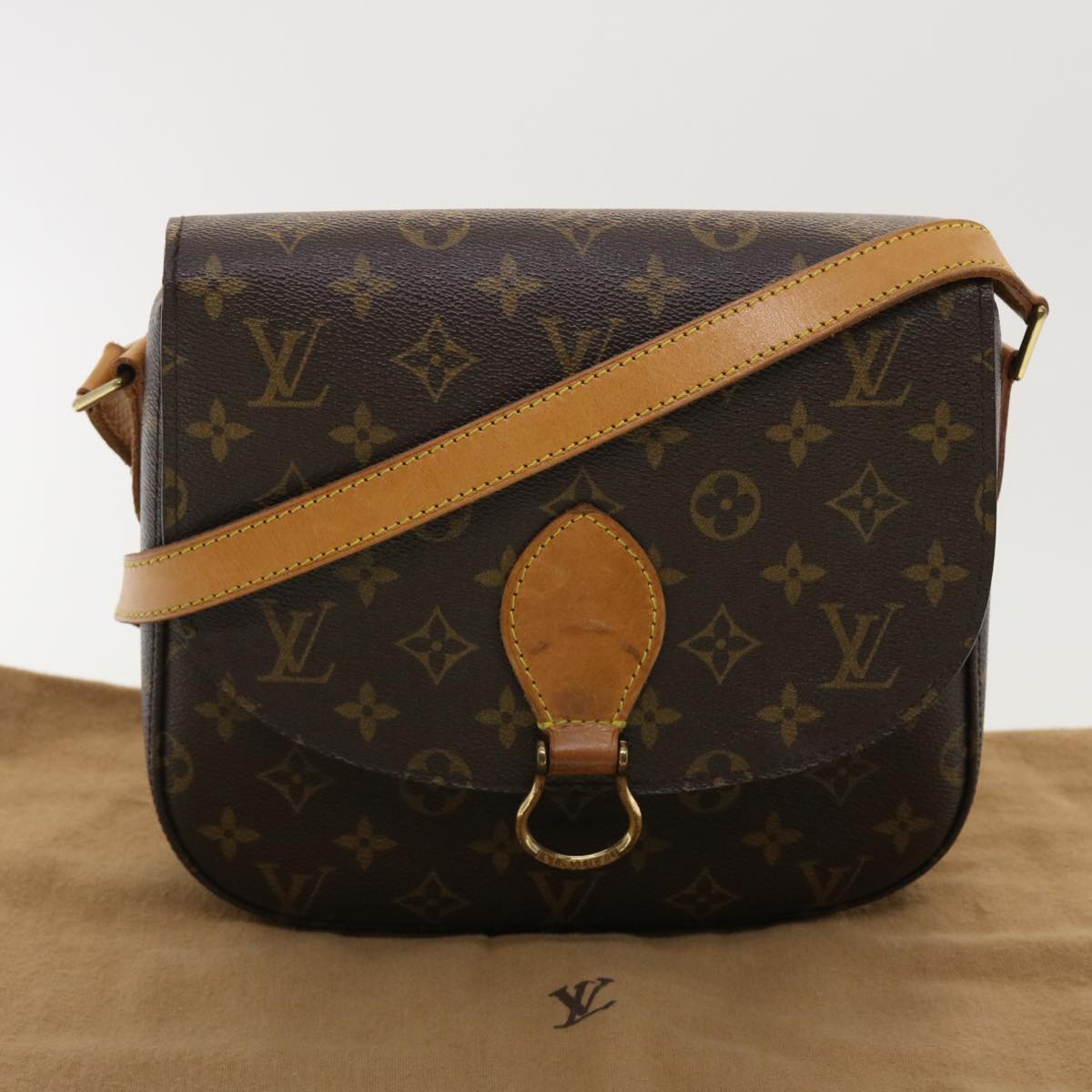 LOUIS VUITTON Monogram Saint Cloud GM Shoulder Bag M51242 LV Auth 40145