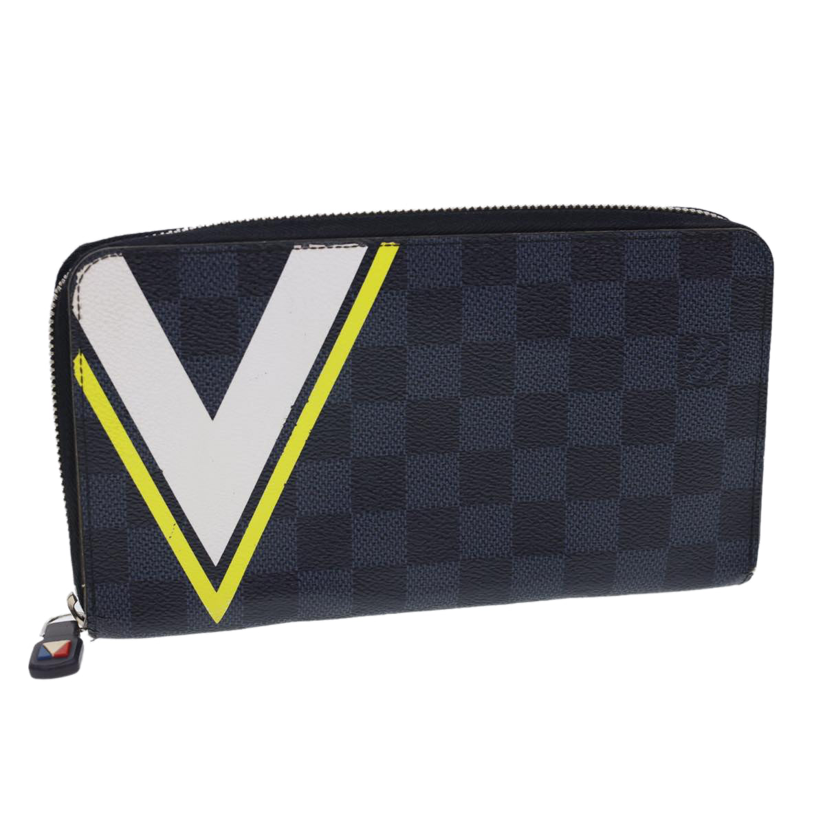 LOUIS VUITTON Damier Cobalt Zippy Organizer Long Wallet N64014 LV Auth 40152