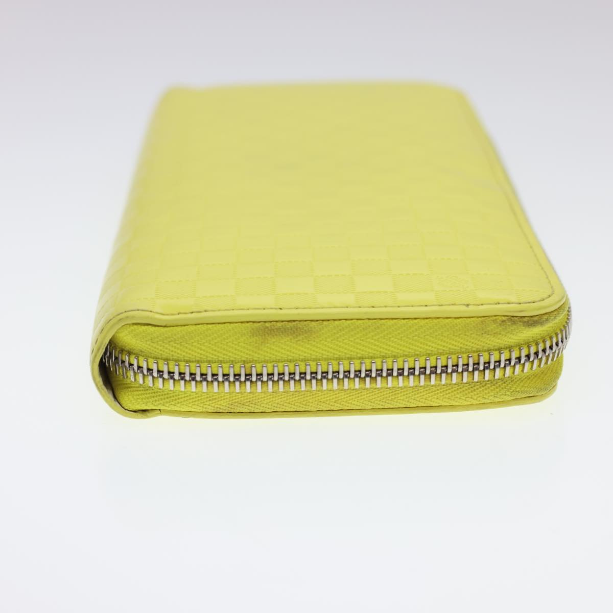 LOUIS VUITTON Damier Facet Zippy Wallet Long Wallet Yellow M94401 LV Auth 40171