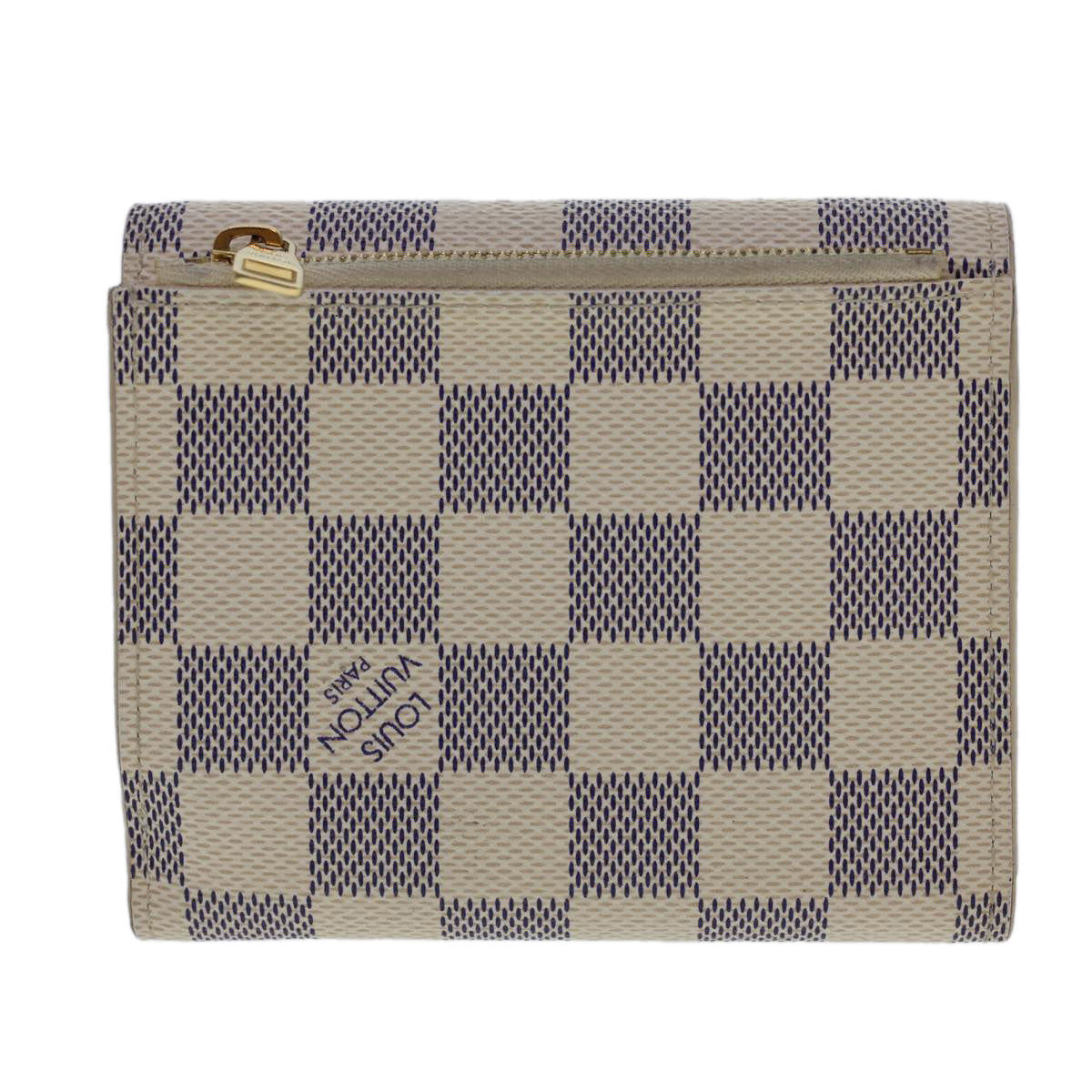 LOUIS VUITTON Damier Azur Portefeuille Anais Trifold Wallet N63241 LV Auth 40180 - 0