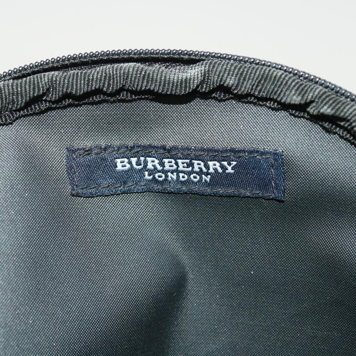 BURBERRY Nova Check Pouch Nylon Beige Auth 40199