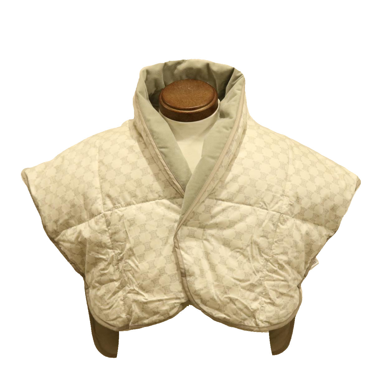 CELINE Macadam Shoulder Jacket Cotton White Auth 40242 - 0