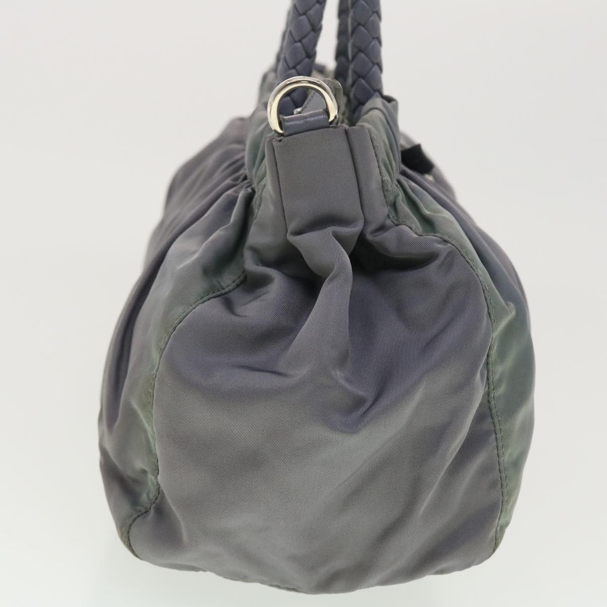 PRADA Hand Bag Nylon 2way Gray Auth 40251