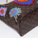 LOUIS VUITTON Yayoi Kusama Face Neverfull MM Tote Bag M46447 LV Auth 40256A-16