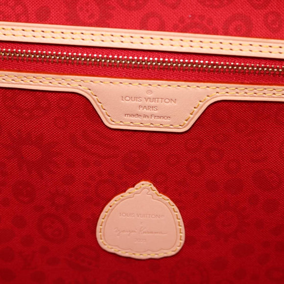 LOUIS VUITTON Yayoi Kusama Face Neverfull MM Tote Bag M46447 LV Auth 40256A