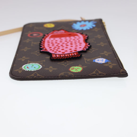 LOUIS VUITTON Yayoi Kusama Face Neverfull MM Tote Bag M46447 LV Auth 40256A