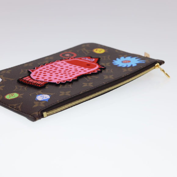 LOUIS VUITTON Yayoi Kusama Face Neverfull MM Tote Bag M46447 LV Auth 40256A