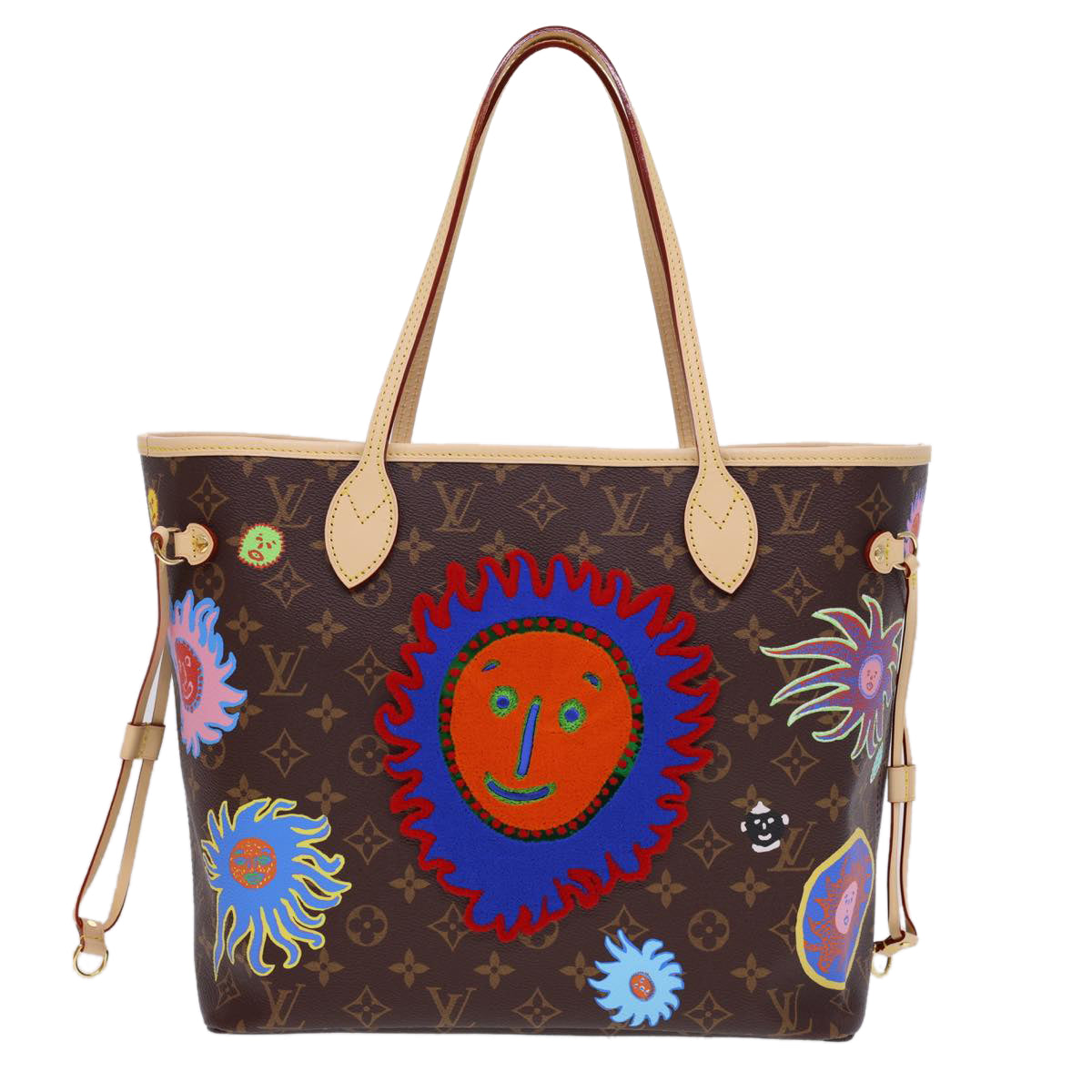 LOUIS VUITTON Yayoi Kusama Face Neverfull MM Tote Bag M46447 LV