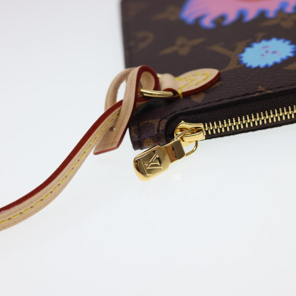 LOUIS VUITTON Yayoi Kusama Face Neverfull MM Tote Bag M46447 LV Auth 40256A