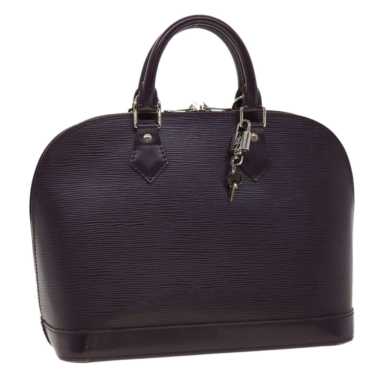 LOUIS VUITTON Epi Alma Hand Bag Purple Cassis M5280K LV Auth 40259