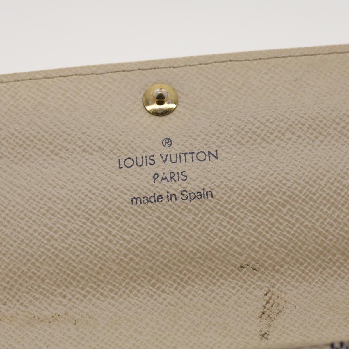 LOUIS VUITTON Damier Azur Portefeuille Sarah Long Wallet N63208 LV Auth 40267