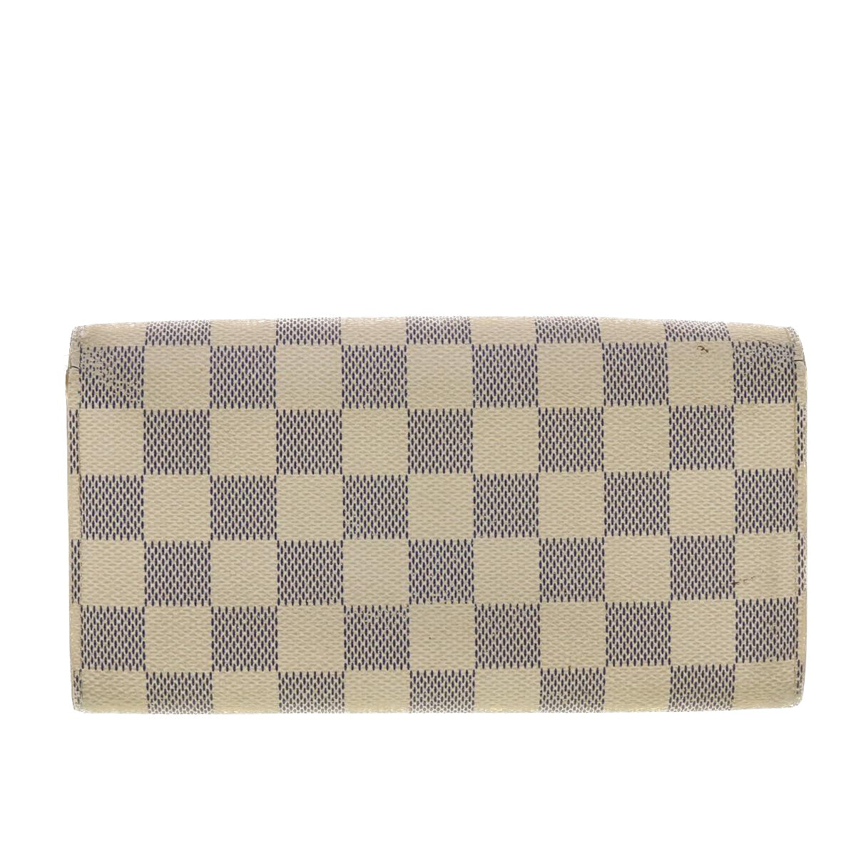 LOUIS VUITTON Damier Azur Portefeuille Sarah Long Wallet N63208 LV Auth 40267 - 0