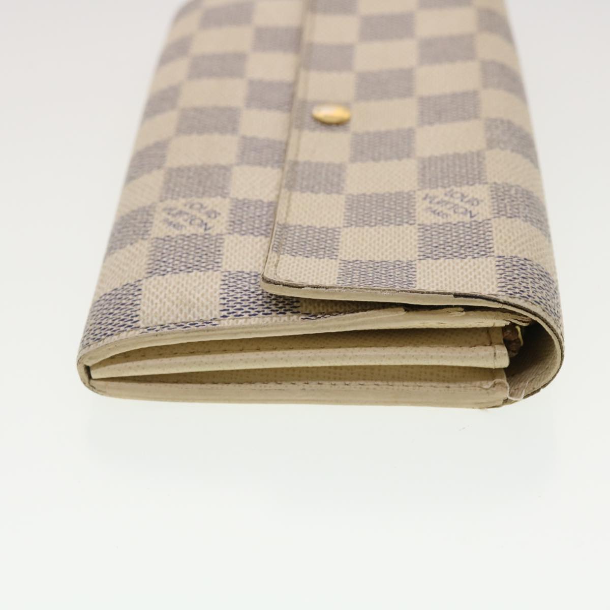 LOUIS VUITTON Damier Azur Portefeuille Sarah Long Wallet N63208 LV Auth 40267