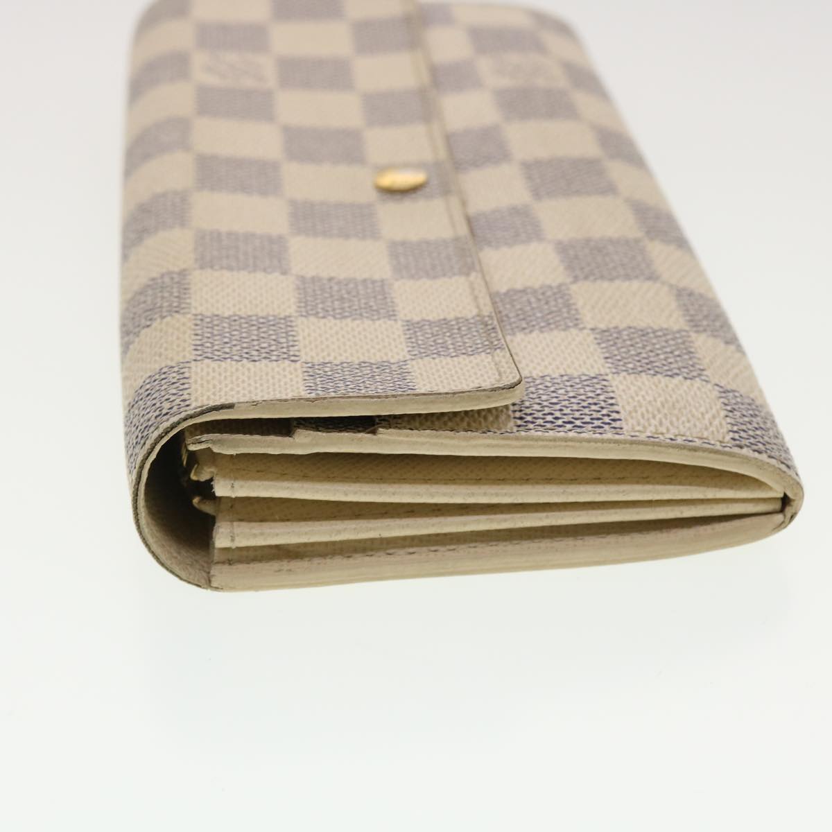 LOUIS VUITTON Damier Azur Portefeuille Sarah Long Wallet N63208 LV Auth 40267