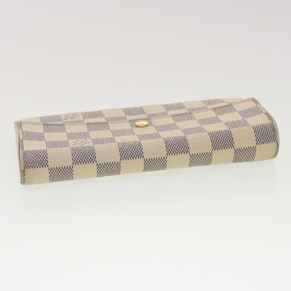 LOUIS VUITTON Damier Azur Portefeuille Sarah Long Wallet N63208 LV Auth 40267