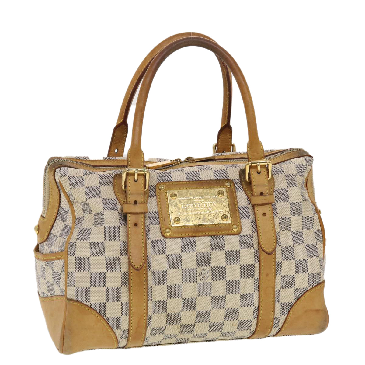 LOUIS VUITTON Damier Azur Berkeley Hand Bag N52001 LV Auth 40270