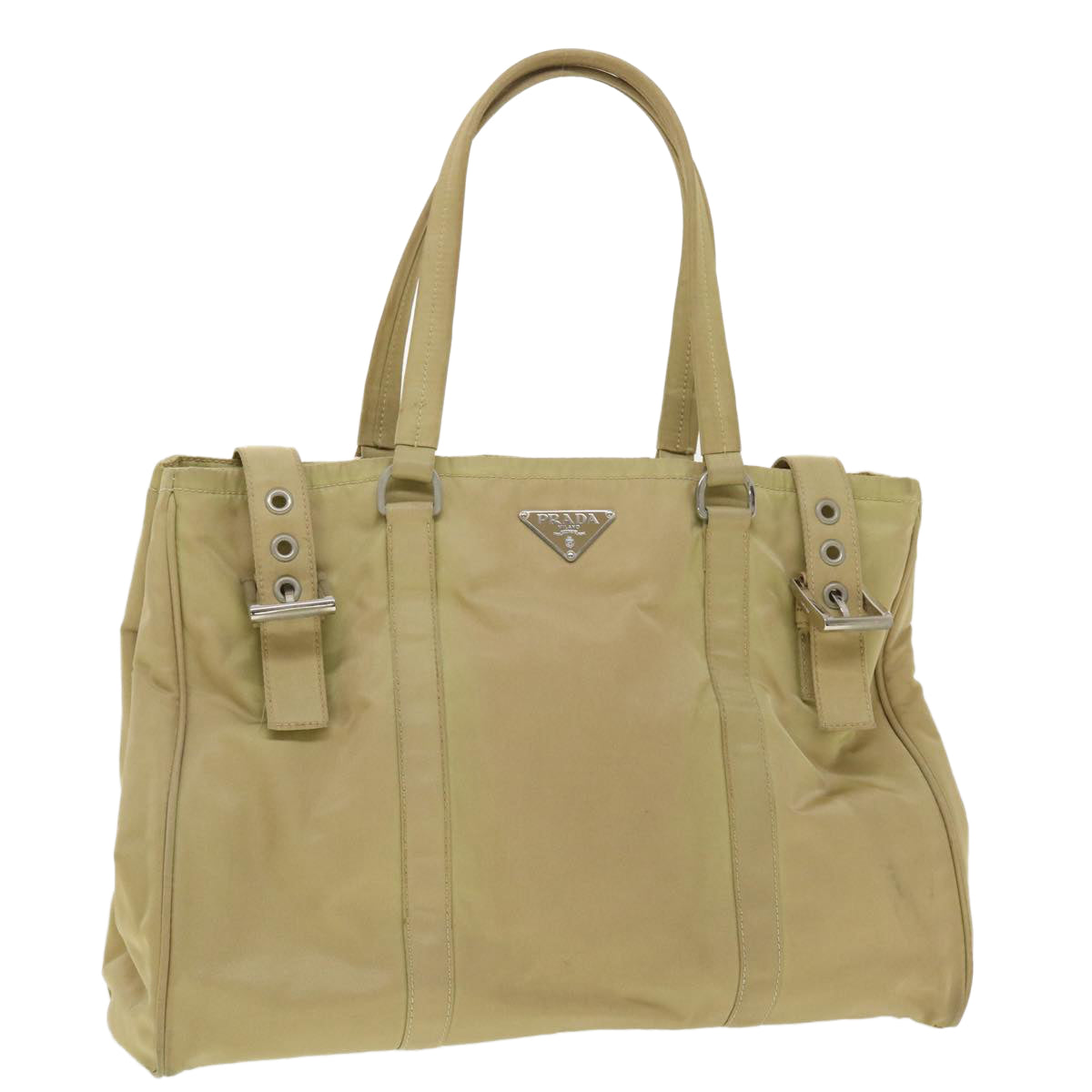 PRADA Shoulder Bag Nylon Khaki Auth 40277