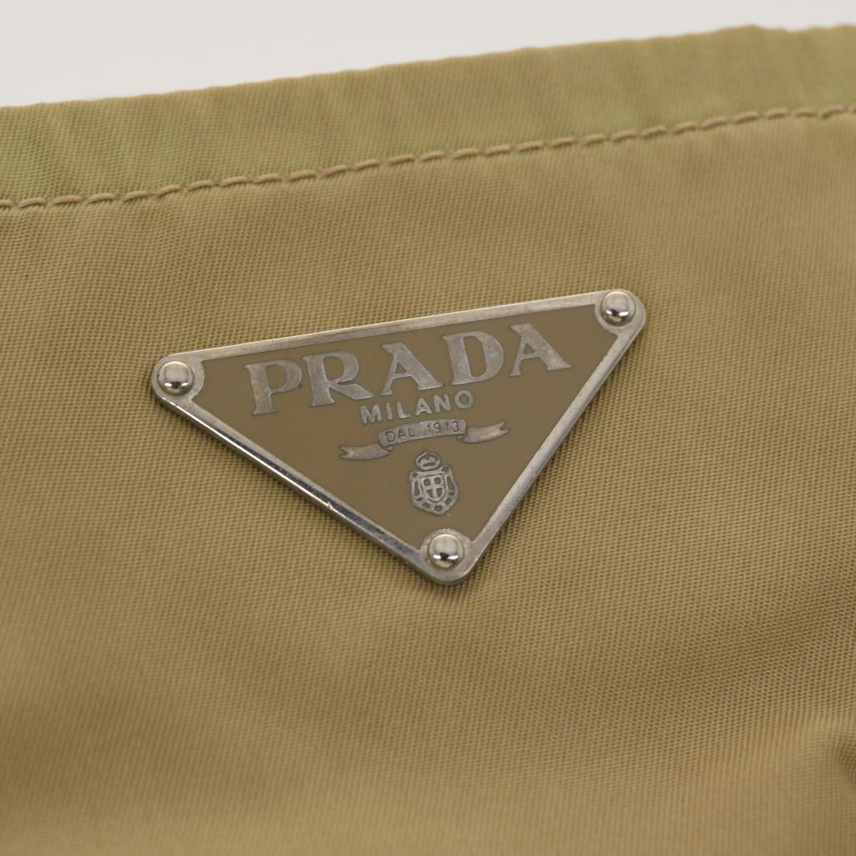 PRADA Shoulder Bag Nylon Khaki Auth 40277