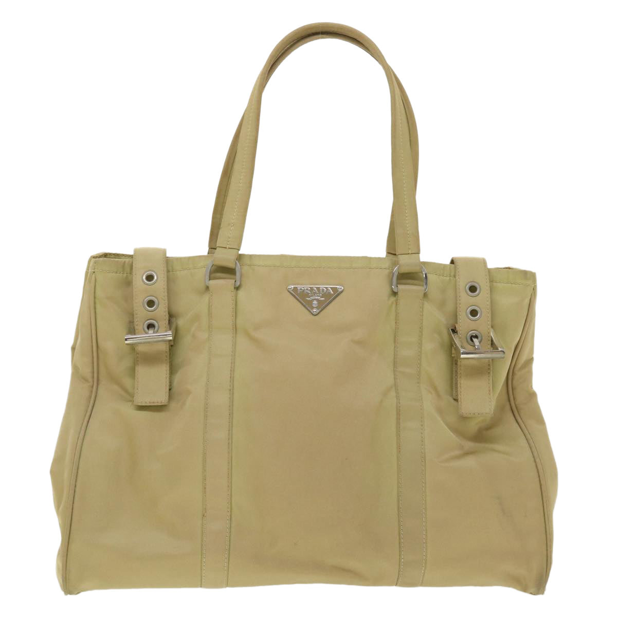 PRADA Shoulder Bag Nylon Khaki Auth 40277