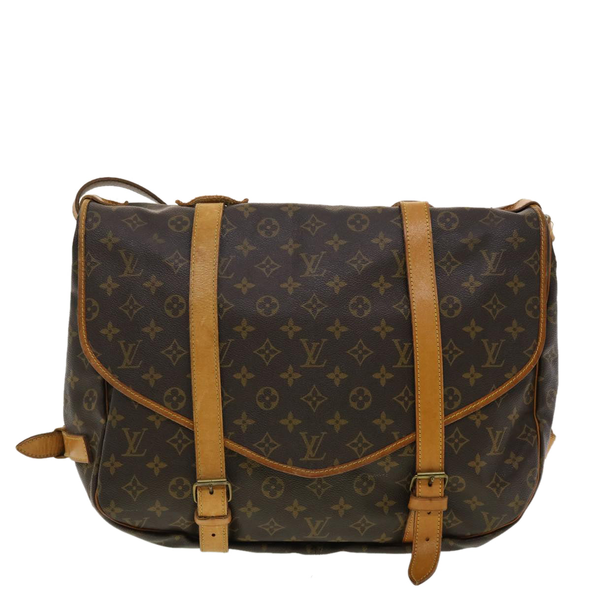 LOUIS VUITTON Monogram Saumur 43 Shoulder Bag M42252 LV Auth 40297