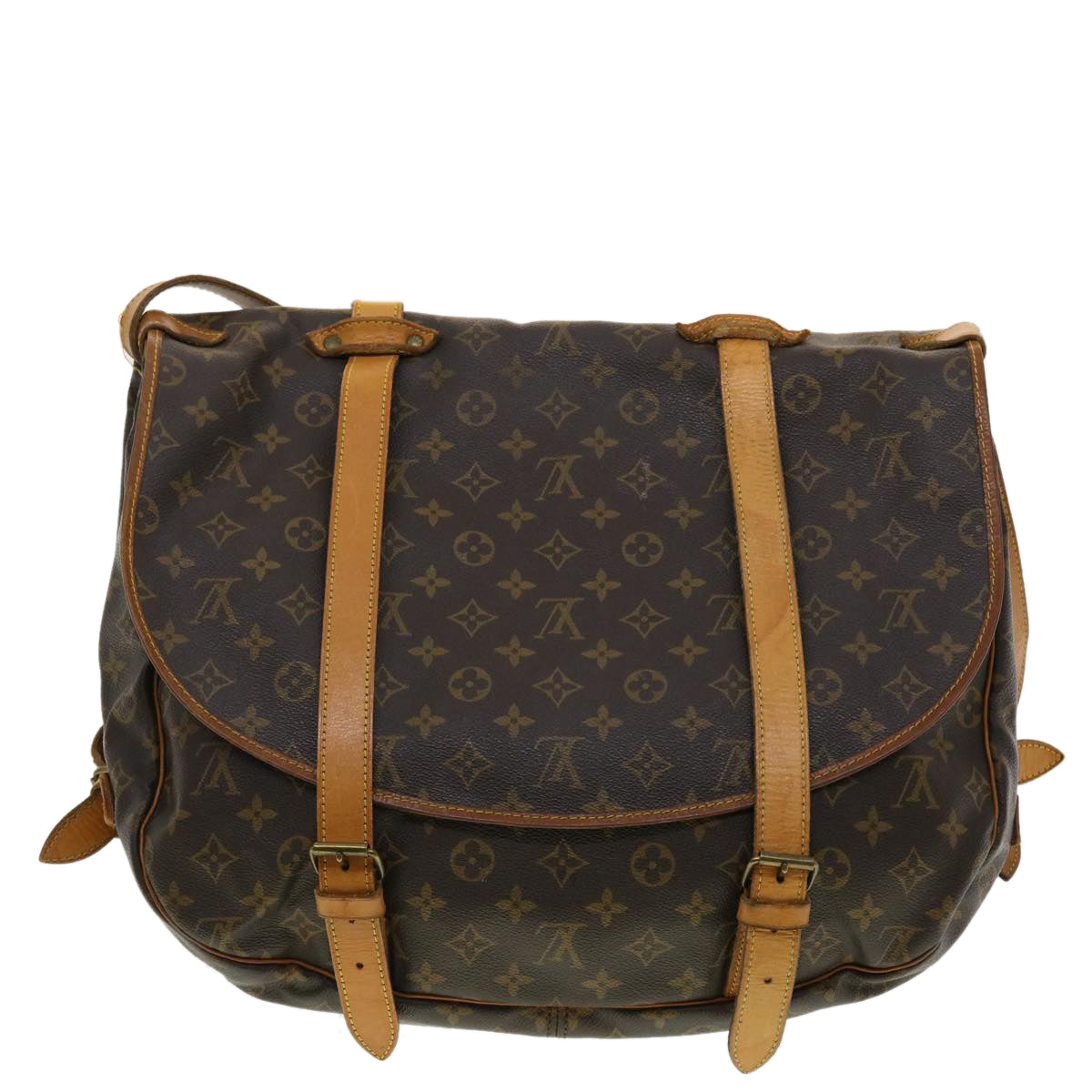 LOUIS VUITTON Monogram Saumur 43 Shoulder Bag M42252 LV Auth 40297