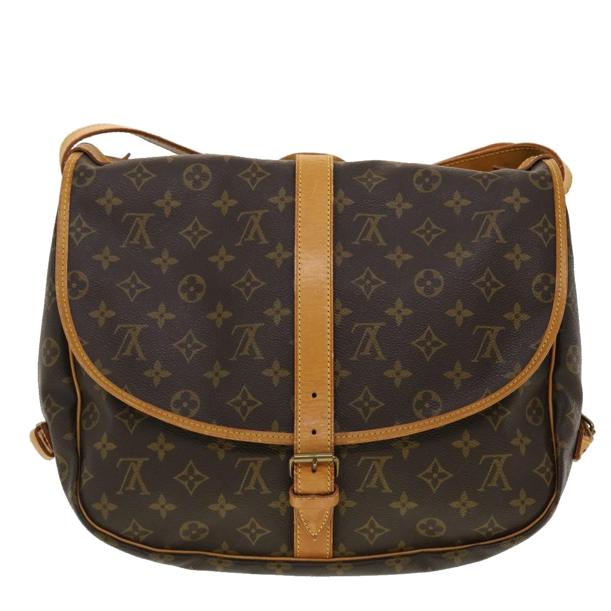 LOUIS VUITTON Monogram Saumur 35 Shoulder Bag M42254 LV Auth 40298 - 0