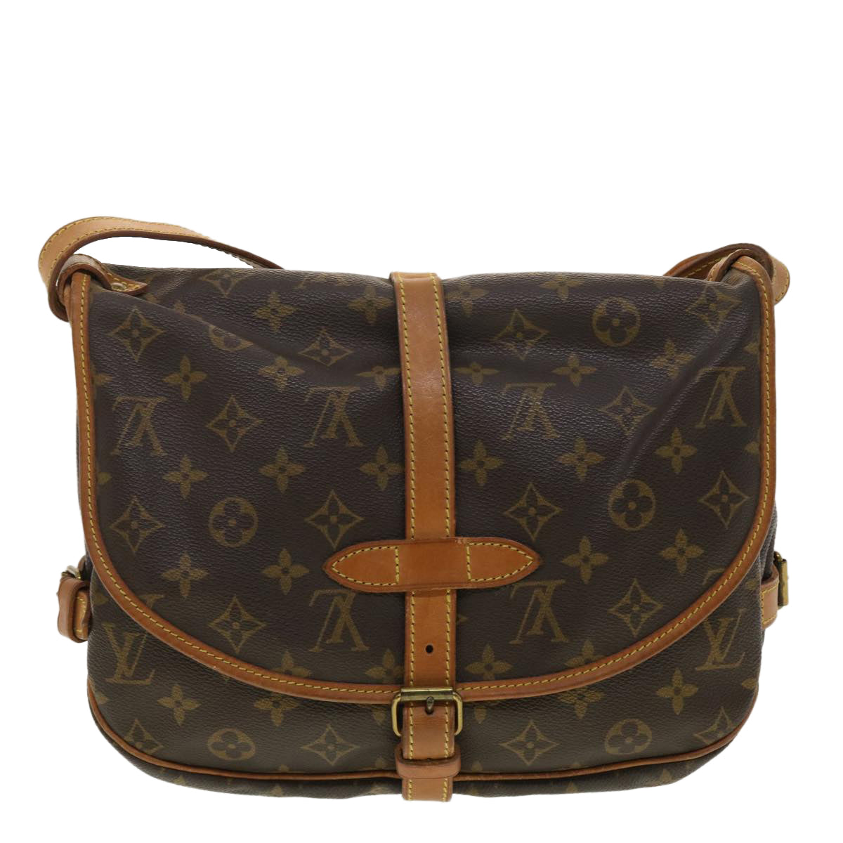 LOUIS VUITTON Monogram Saumur 30 Shoulder Bag M42256 LV Auth 40300 - 0