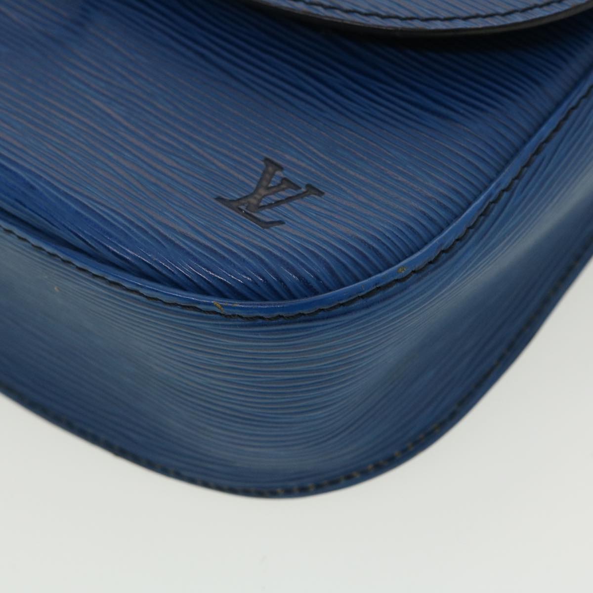 LOUIS VUITTON Epi Saint Cloud GM Shoulder Bag Blue M52195 LV Auth 40302