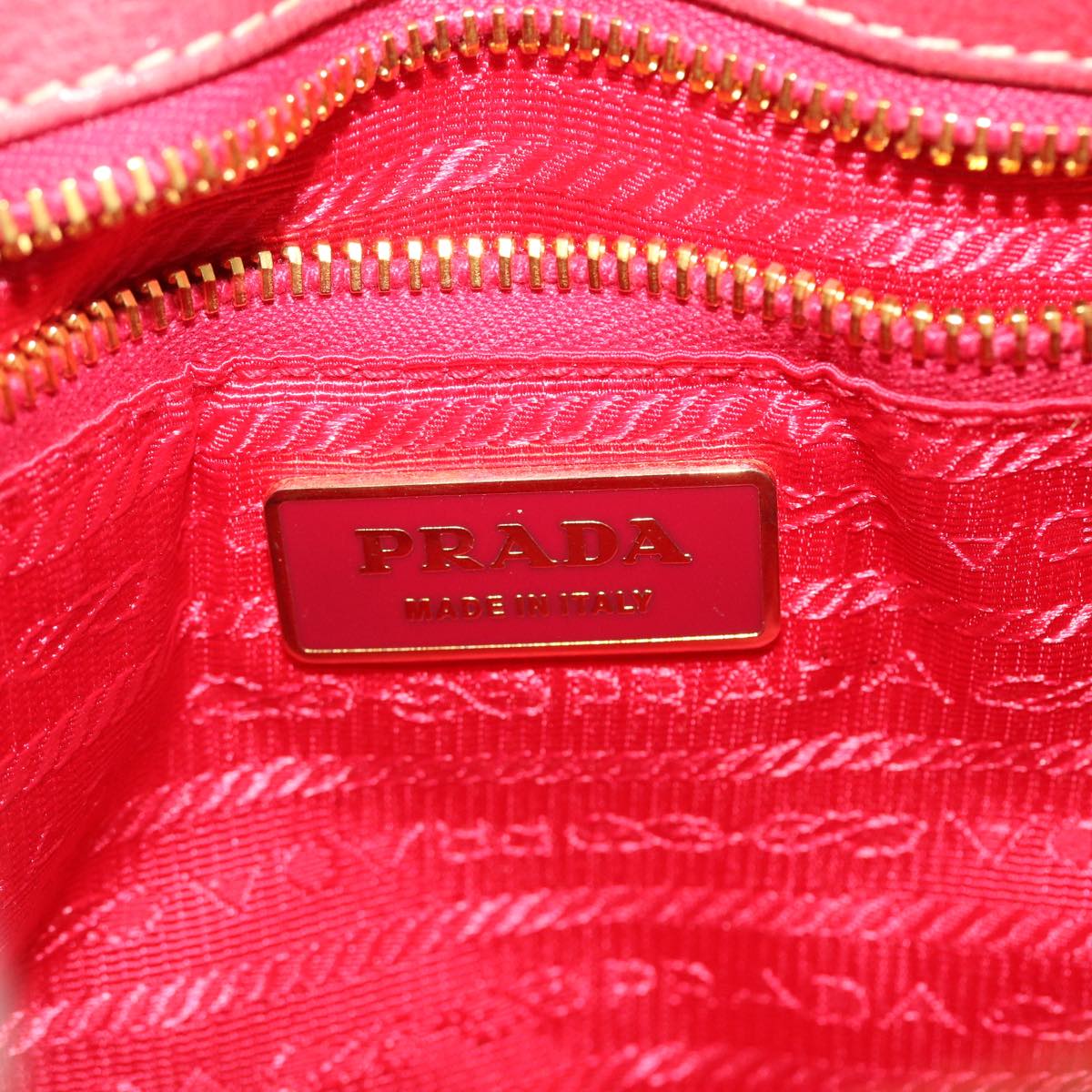 PRADA Hand Bag Nylon 2way Pink Auth 40325